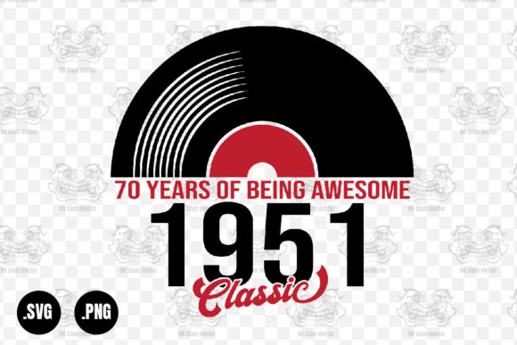 Classic 1951 Vinyl Music, 70 Years Svg Review