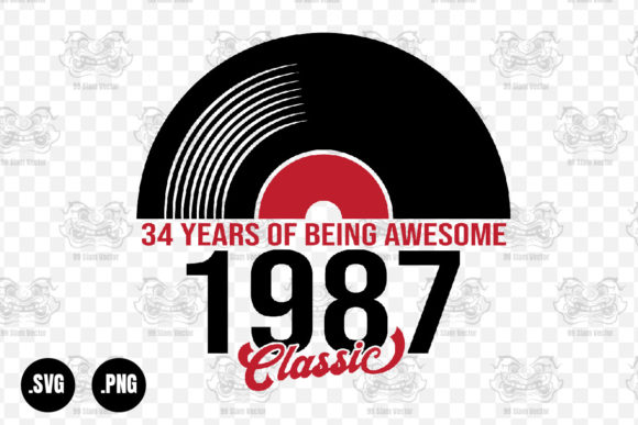 Classic 1987 Vinyl Music, 34 Years Svg Review
