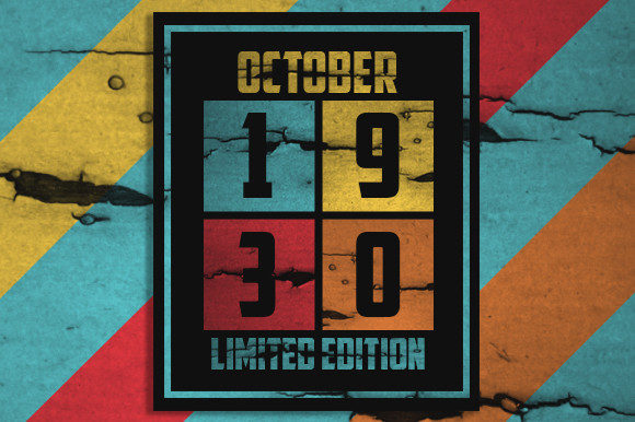 Retro October 1930 Limited Edition