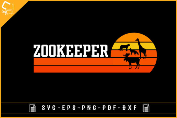Vintage Retro Zookeeper T-shirt Design